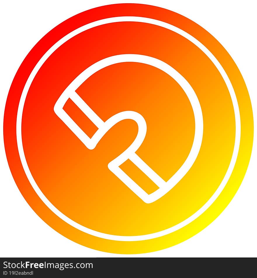 traditional magnet circular in hot gradient spectrum