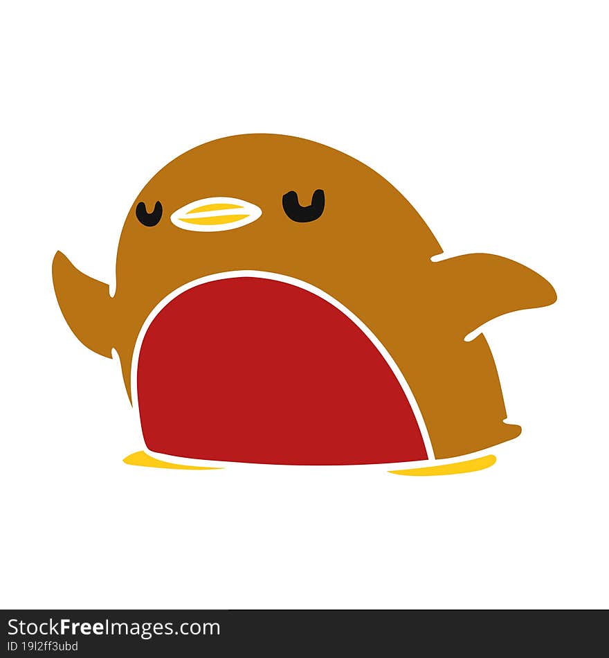 cartoon cute kawaii red robin