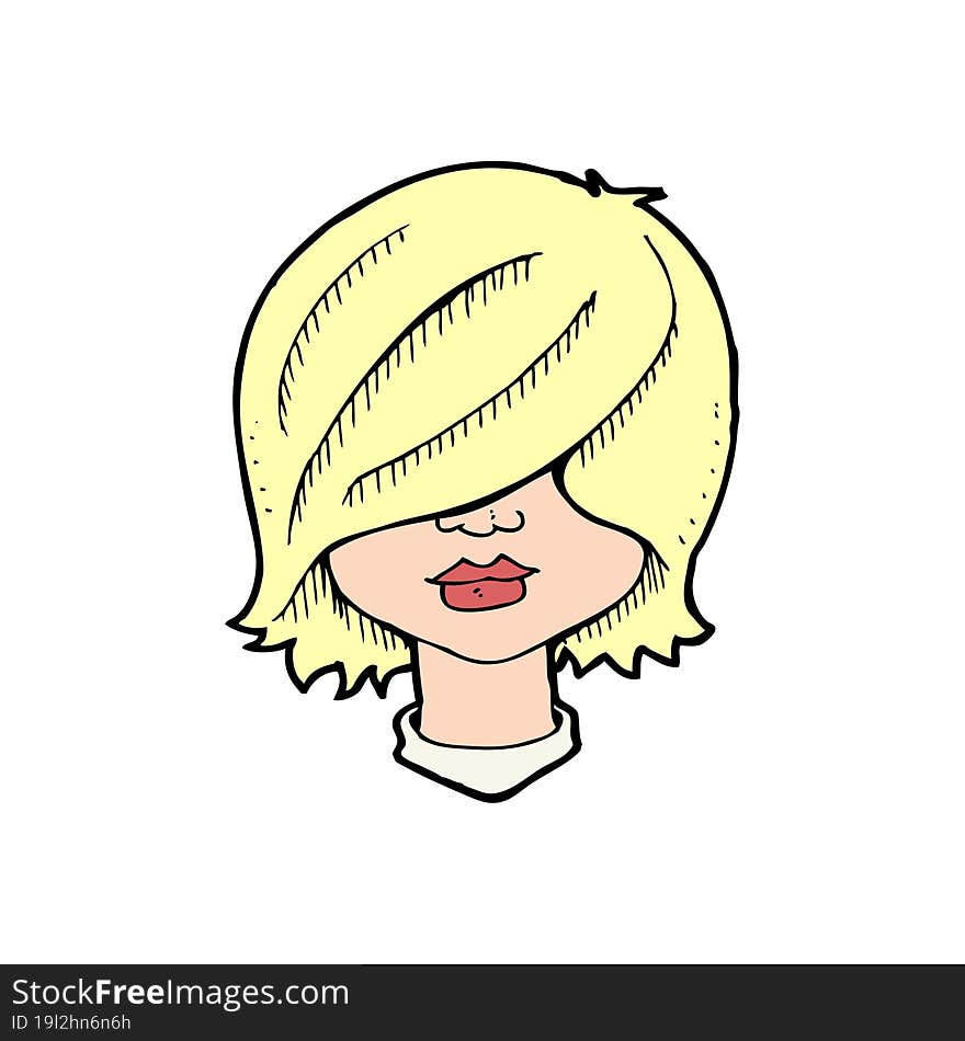 Cartoon Female Face