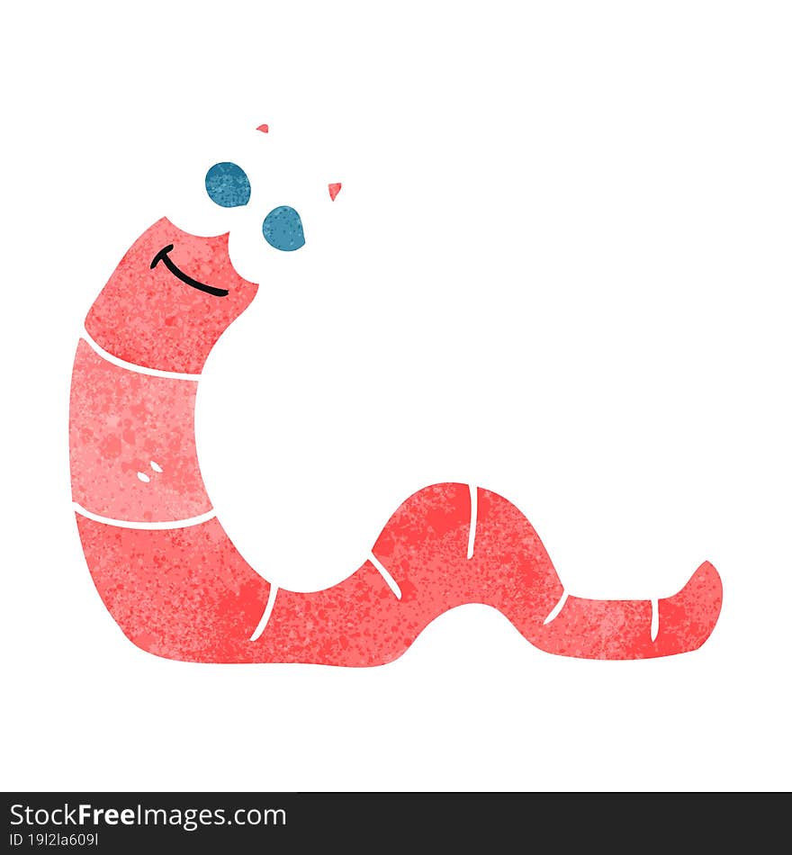 retro cartoon worm