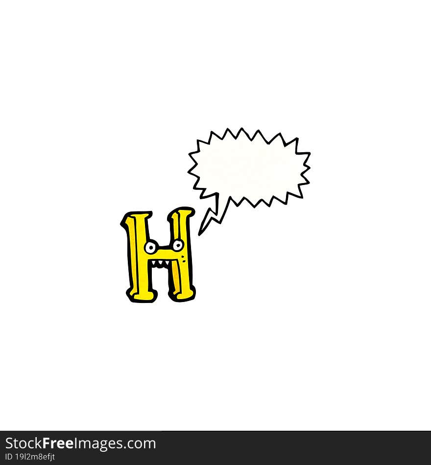 Cartoon Letter H