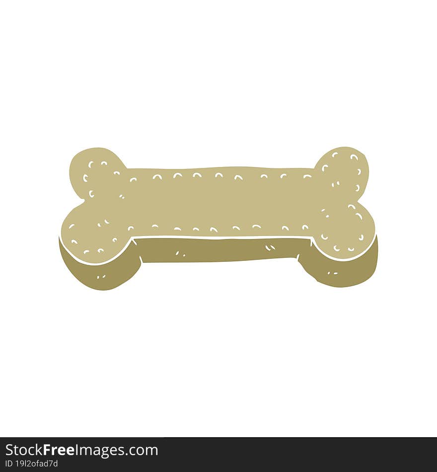 flat color style cartoon dog biscuit