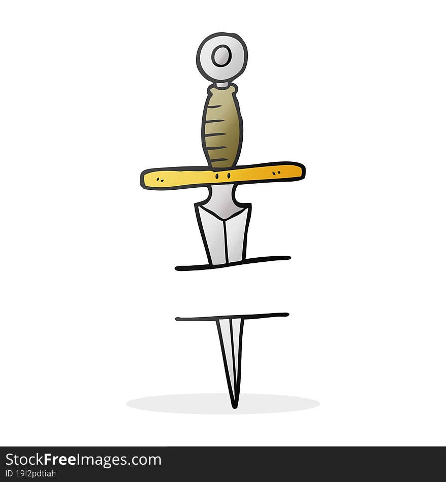 Cartoon Dagger Tattoo Symbol