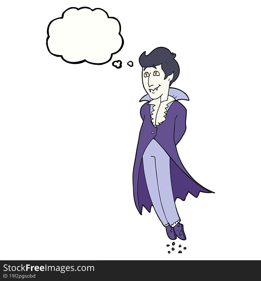 thought bubble cartoon vampire