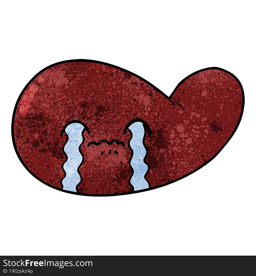 cartoon gall bladder crying. cartoon gall bladder crying