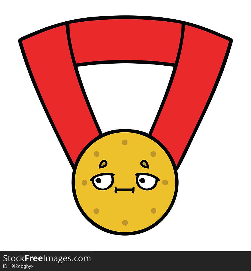 Cute Cartoon Gold Medal