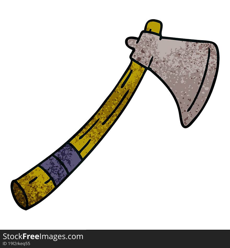 textured cartoon doodle of a garden axe