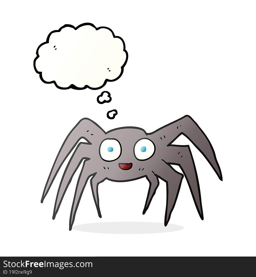 thought bubble cartoon spider