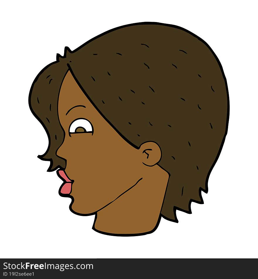 Cartoon Female Face