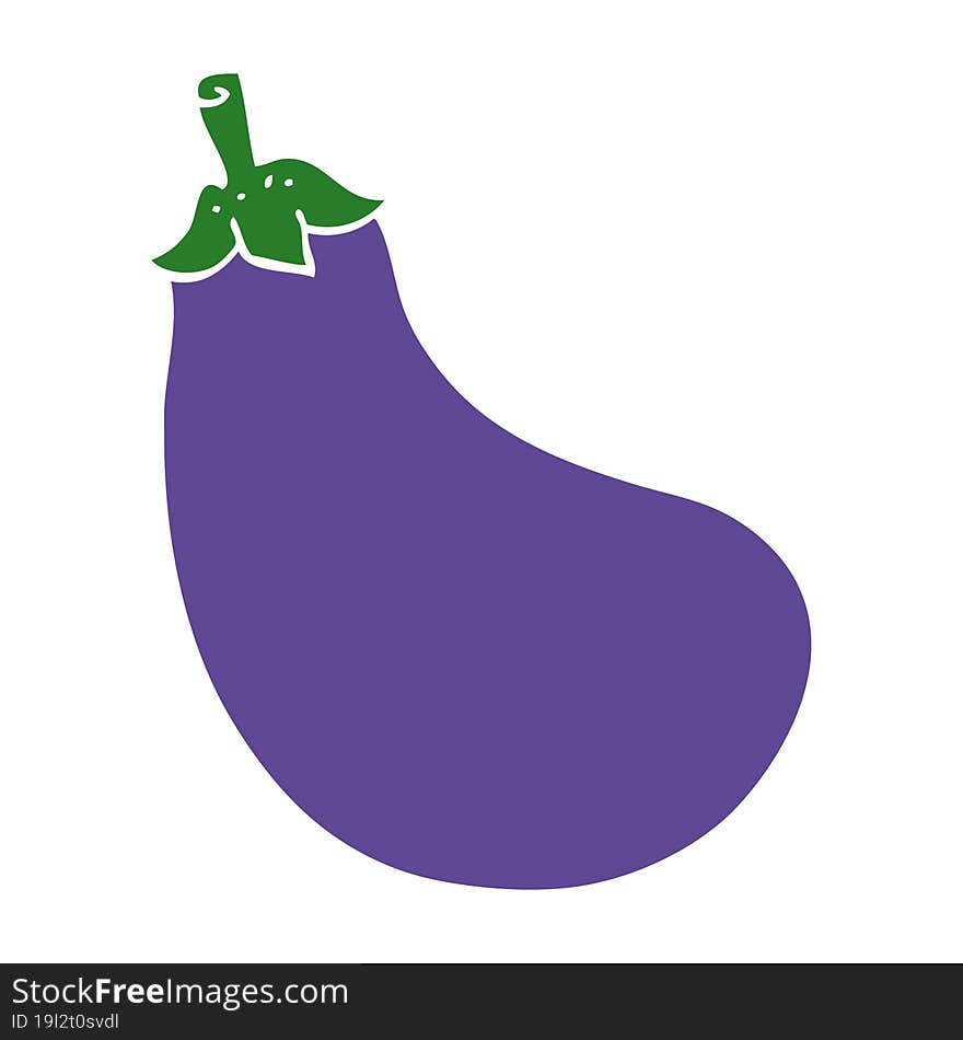 Cartoon Doodle Eggplant