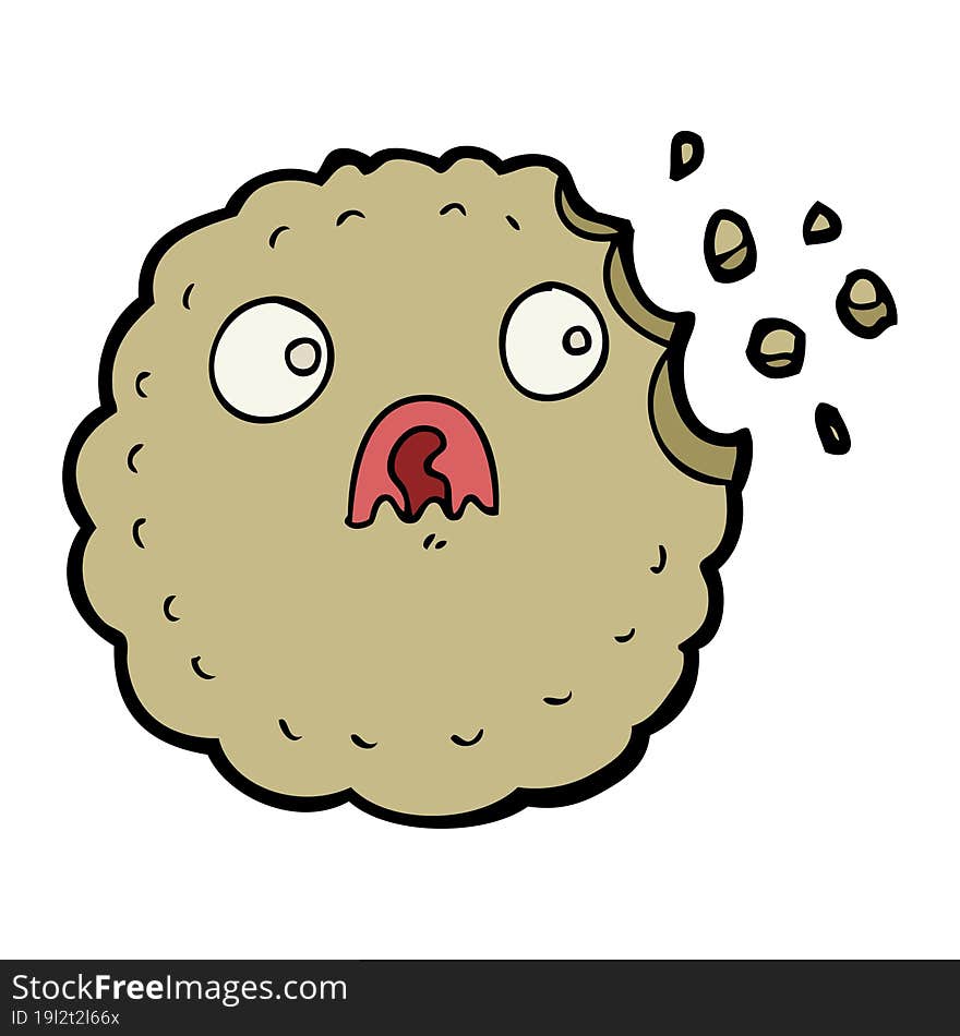 frightened cookie cartoon