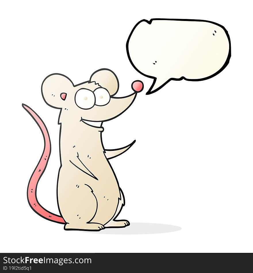 speech bubble cartoon happy mouse