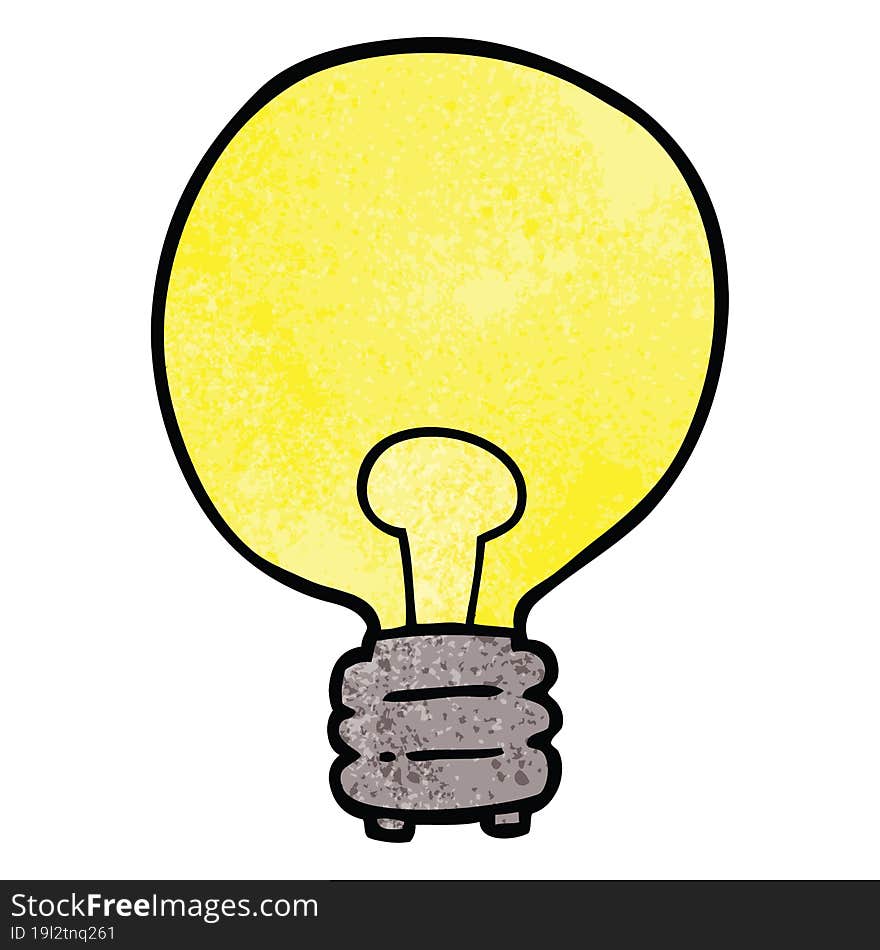 cartoon doodle light bulb