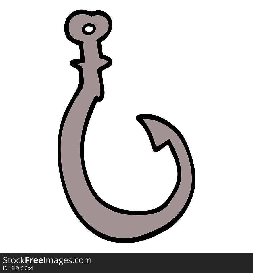 Cartoon Doodle Big Fish Hook