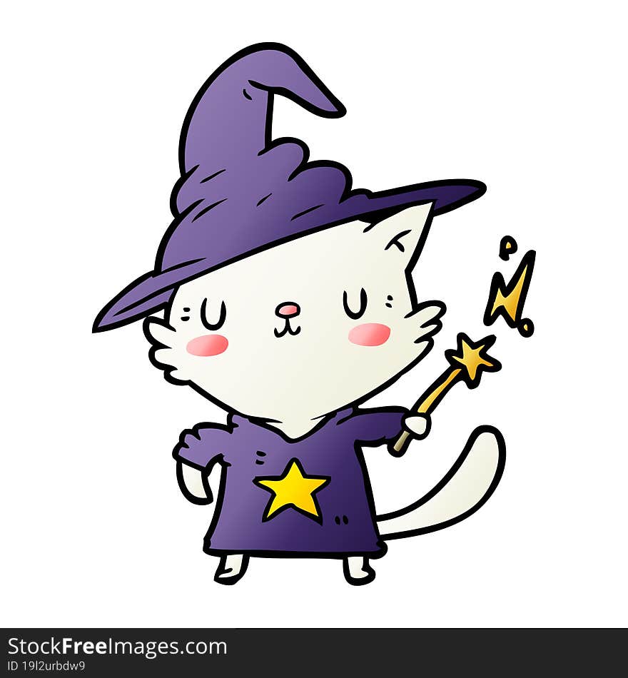 magical amazing cartoon cat wizard. magical amazing cartoon cat wizard