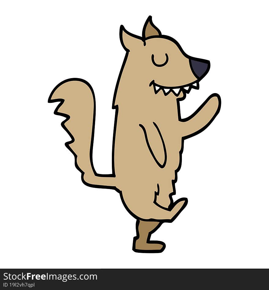 Cartoon Doodle Dancing Dog