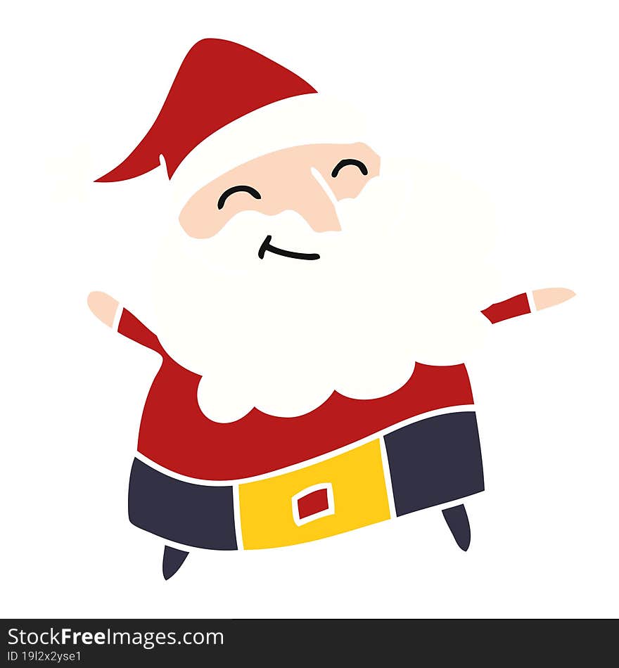 Cartoon Of A Jolly Father Christmas