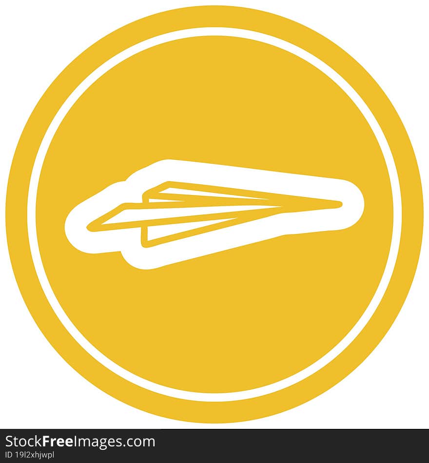 Paper Plane Circular Icon