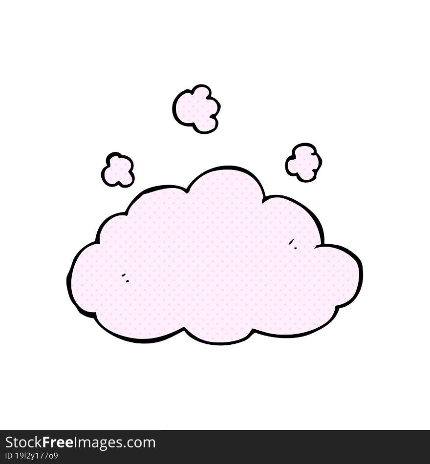 Cartoon Fluffy Pink Cloud