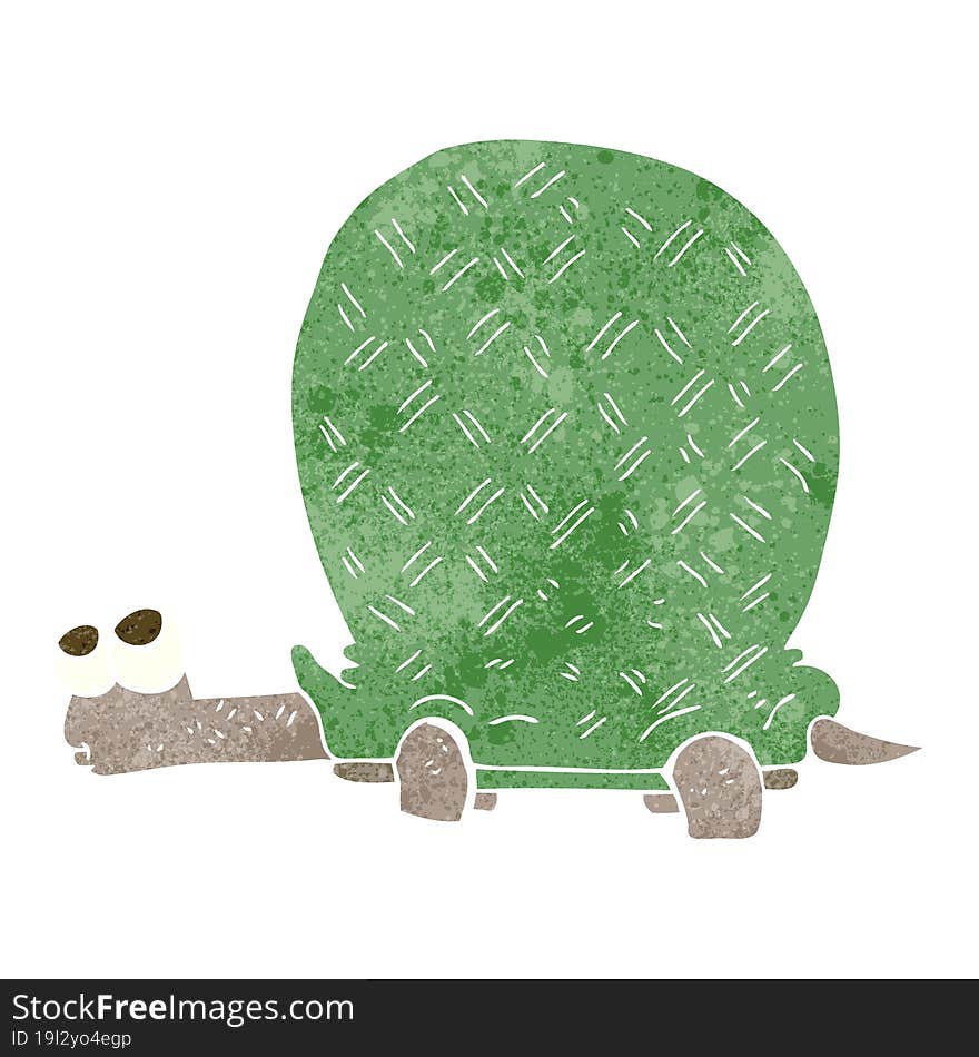 Retro Cartoon Tortoise