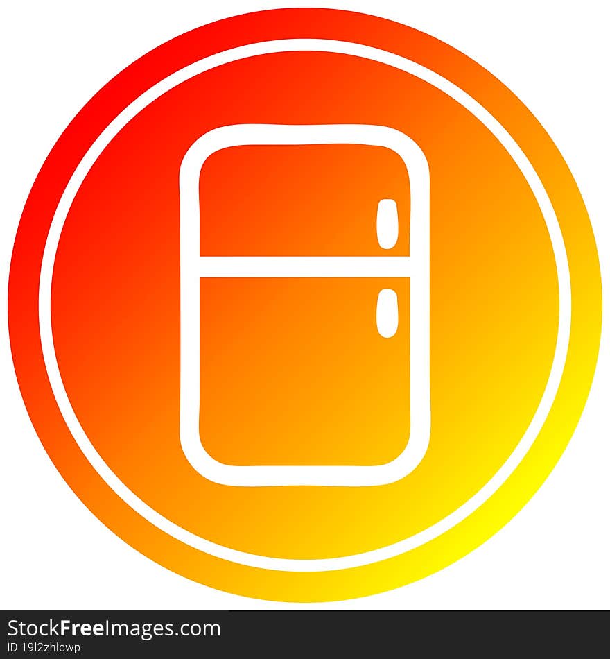 kitchen refrigerator circular in hot gradient spectrum