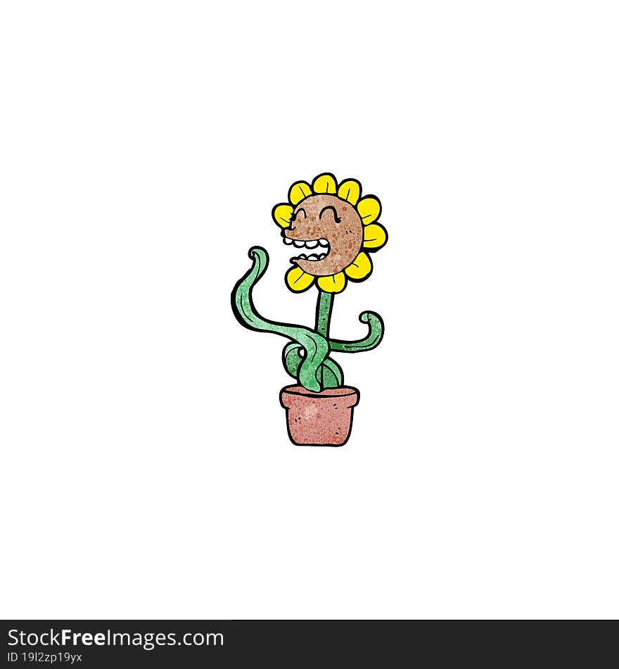 sunflower cartoon character