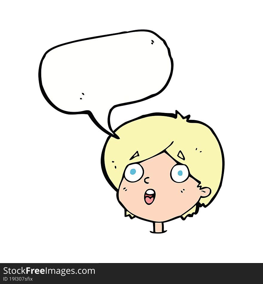 cartoon amazed expression with speech bubble