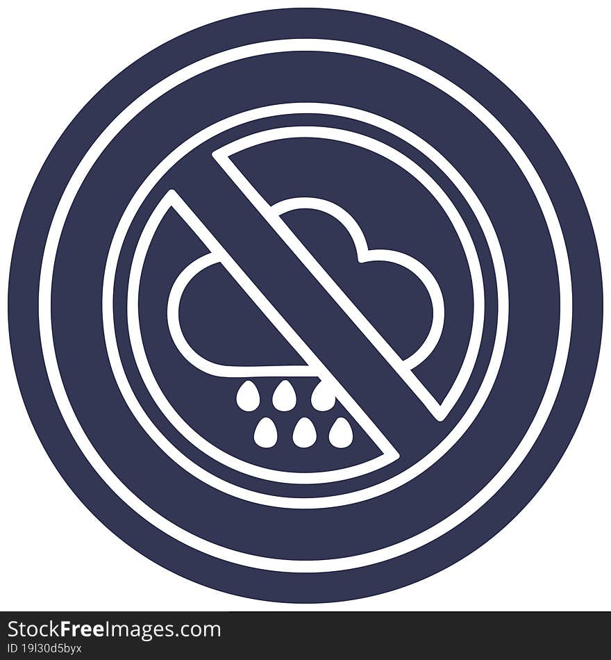 No Bad Weather Circular Icon