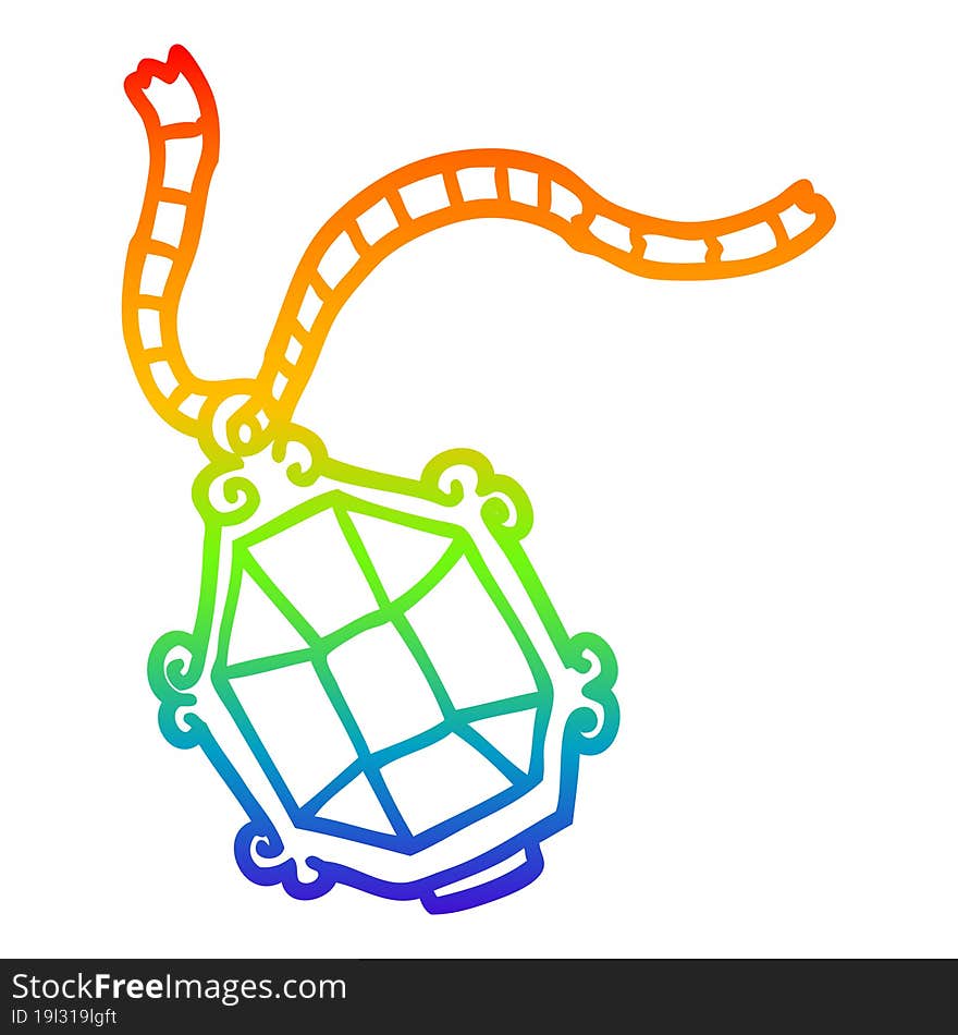 rainbow gradient line drawing cartoon expensive jewelery