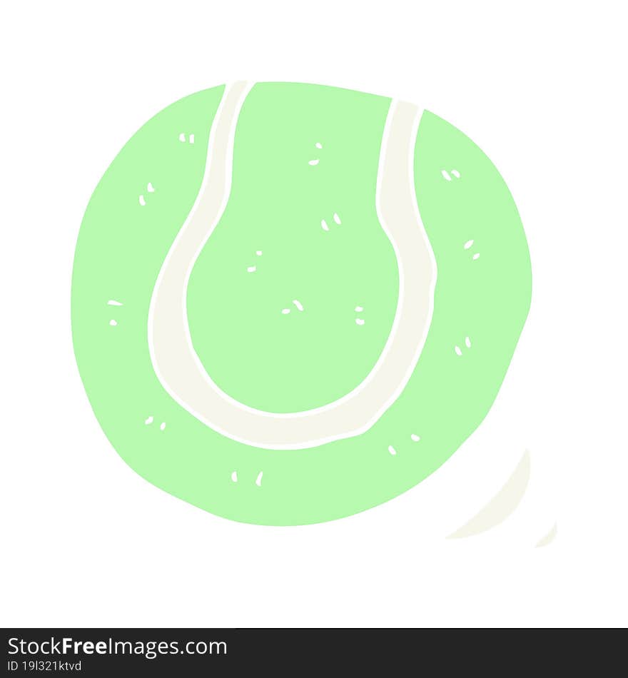 flat color illustration of tennis ball. flat color illustration of tennis ball