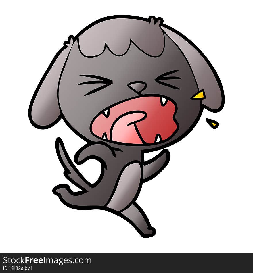 cute cartoon dog barking. cute cartoon dog barking