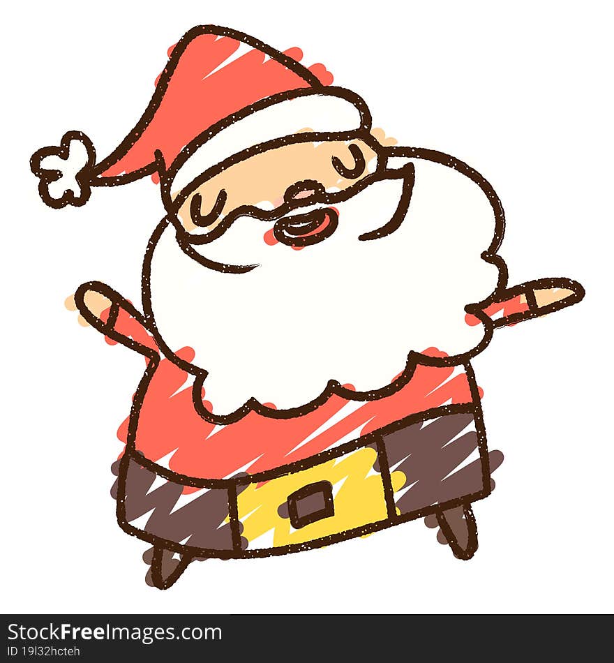 Santa Claus Chalk Drawing