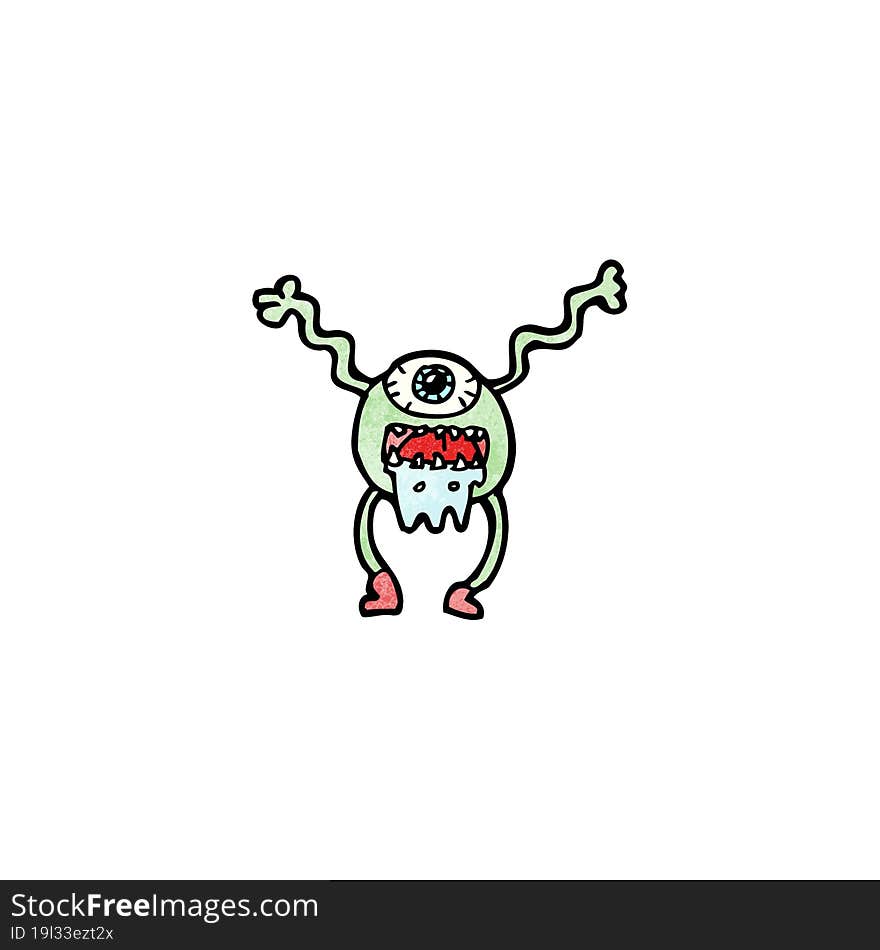 Scary Alien Cartoon