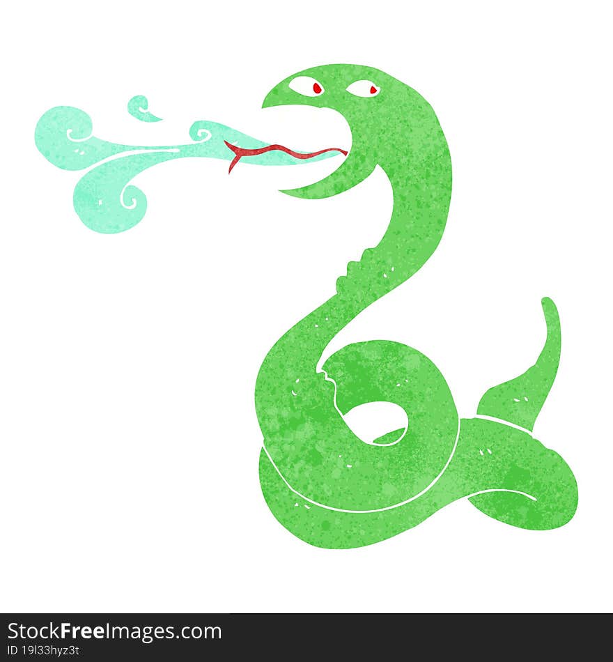 Cartoon Hissing Snake