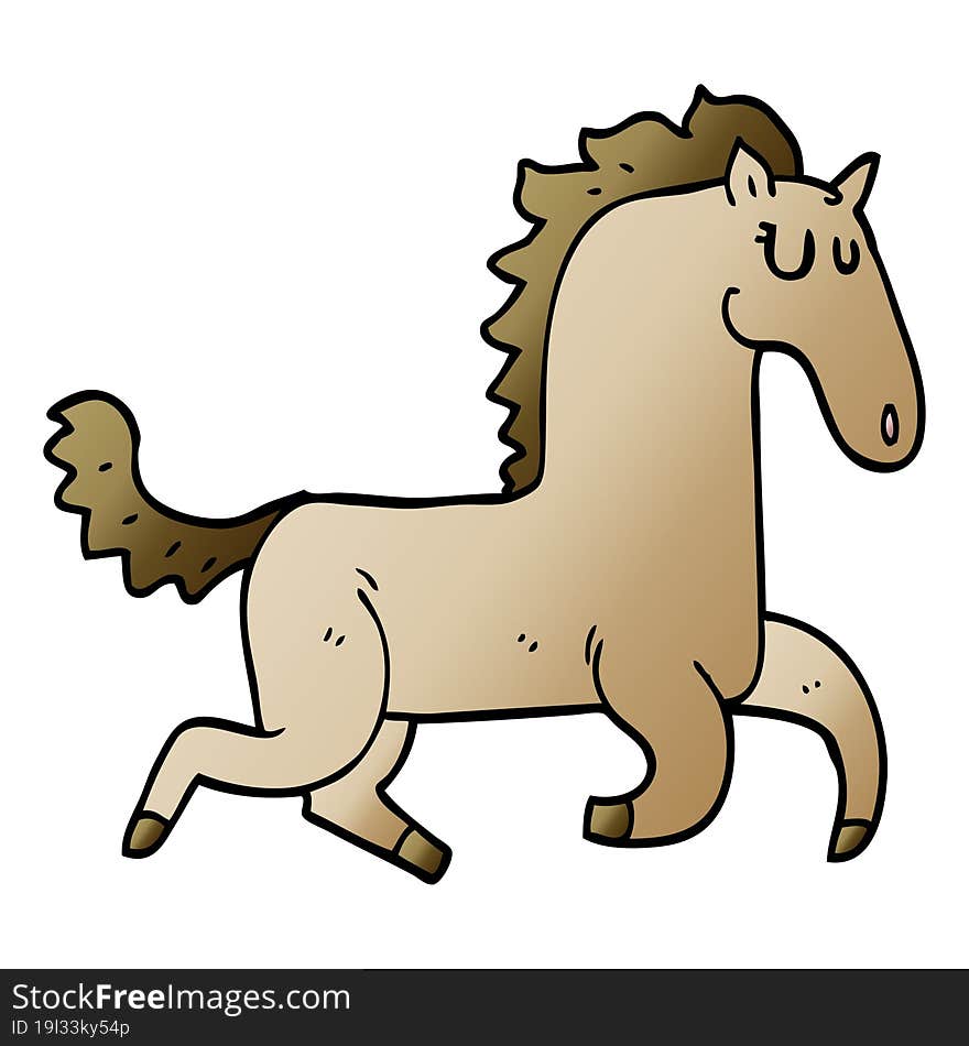 cartoon doodle magnificent stallion