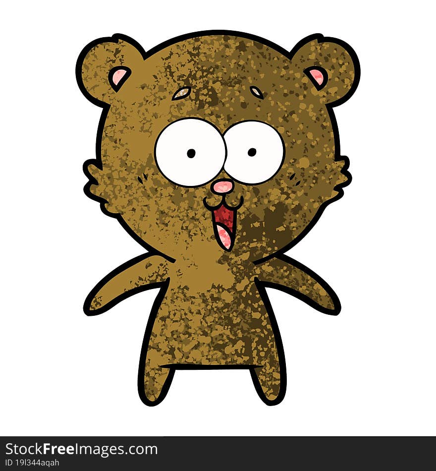 laughing teddy  bear cartoon. laughing teddy  bear cartoon