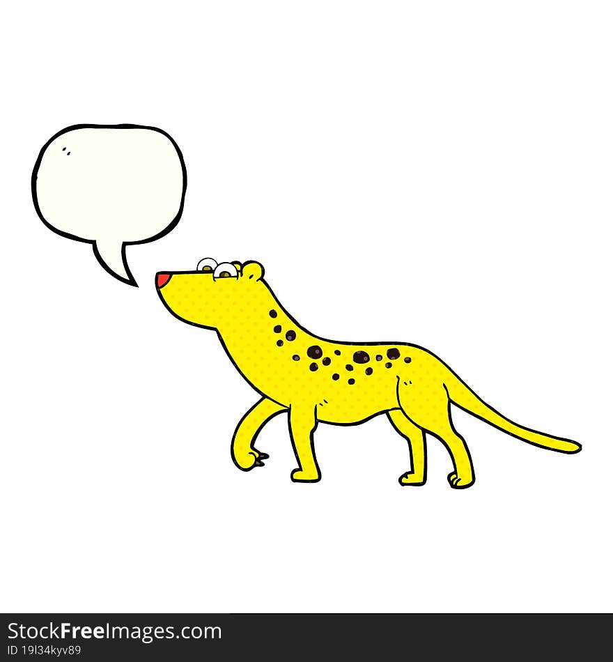 comic book speech bubble cartoon leopard