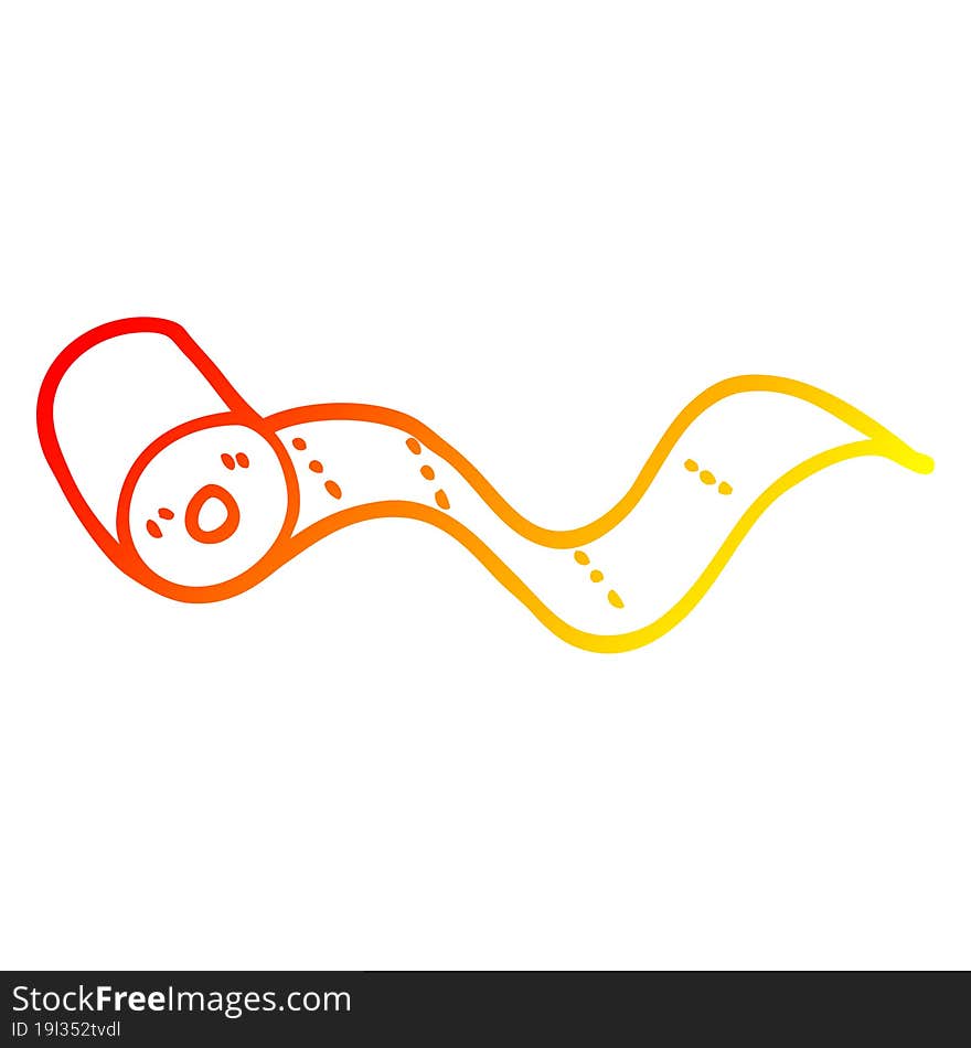 warm gradient line drawing cartoon toilet roll