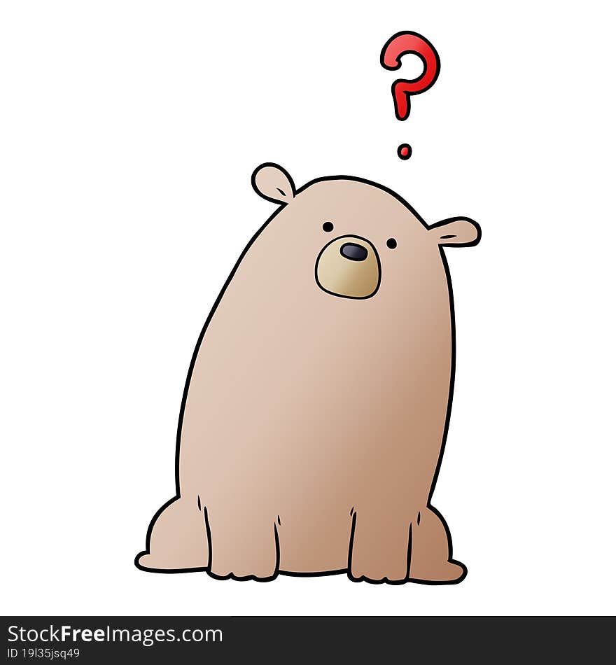 cartoon curious bear. cartoon curious bear