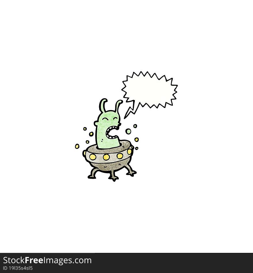 cartoon alien invader