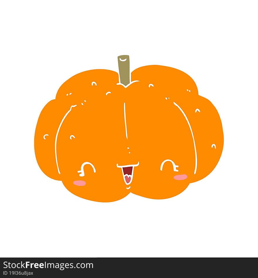 flat color style cartoon pumpkin