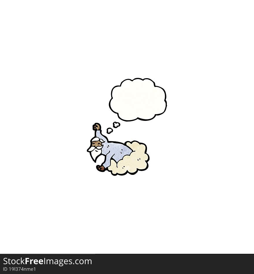 God On Cloud Cartoon