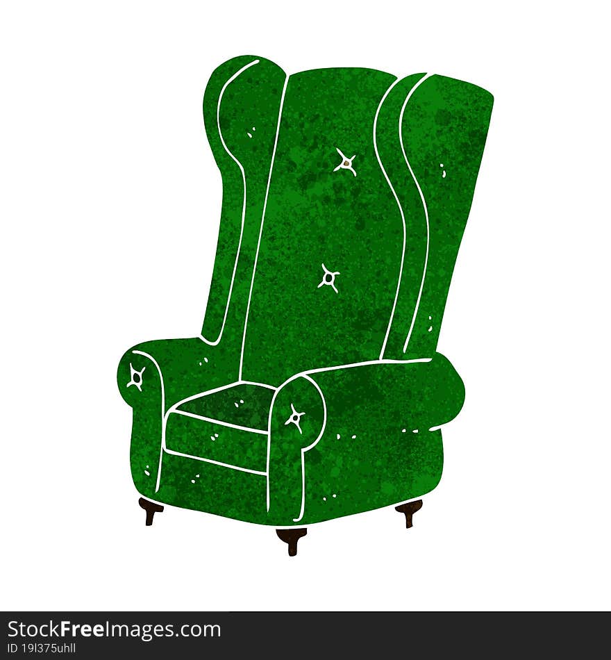 cartoon old armchair