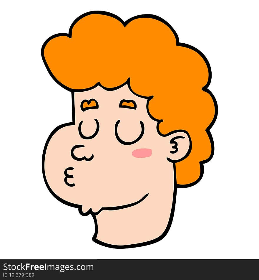 cartoon male face