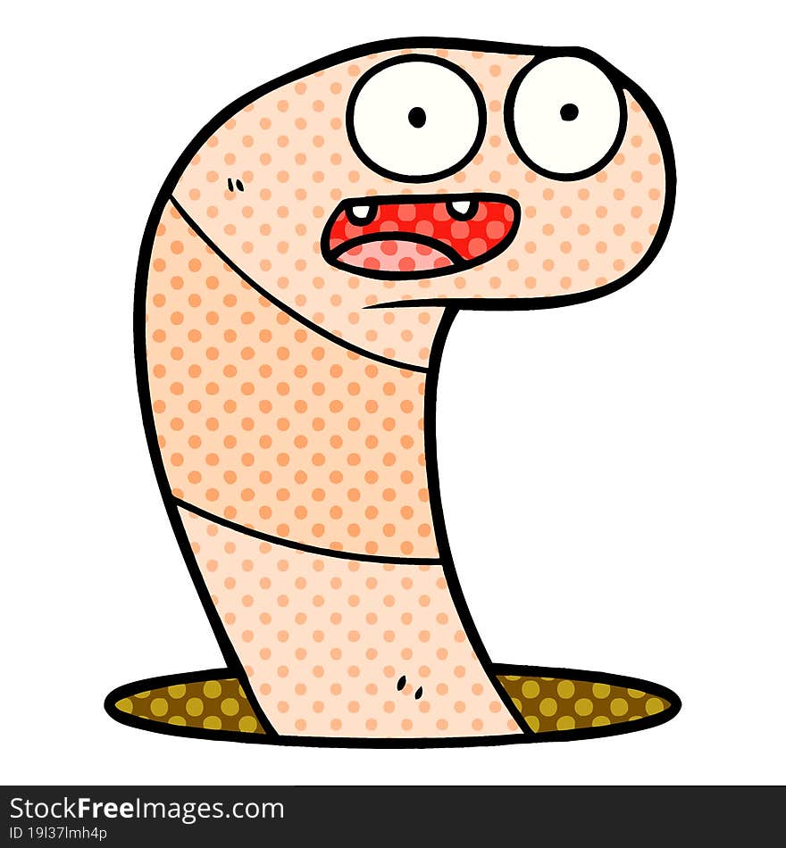 cartoon worm. cartoon worm