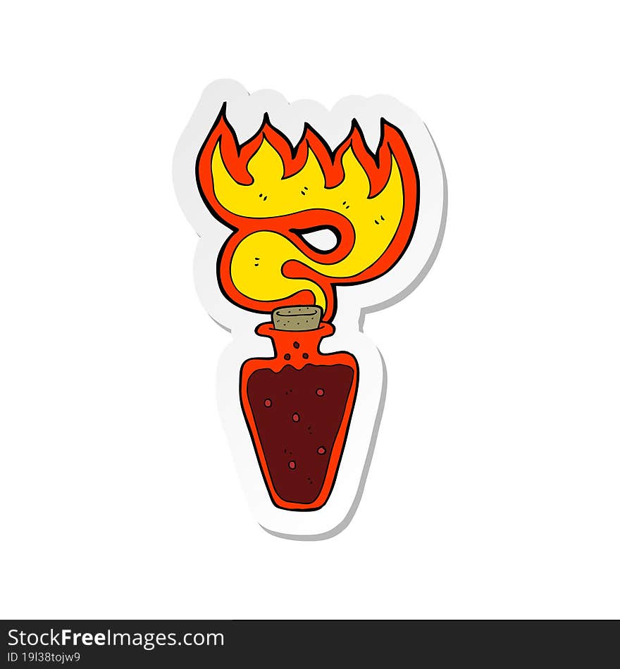 Sticker Of A Cartoon Potion