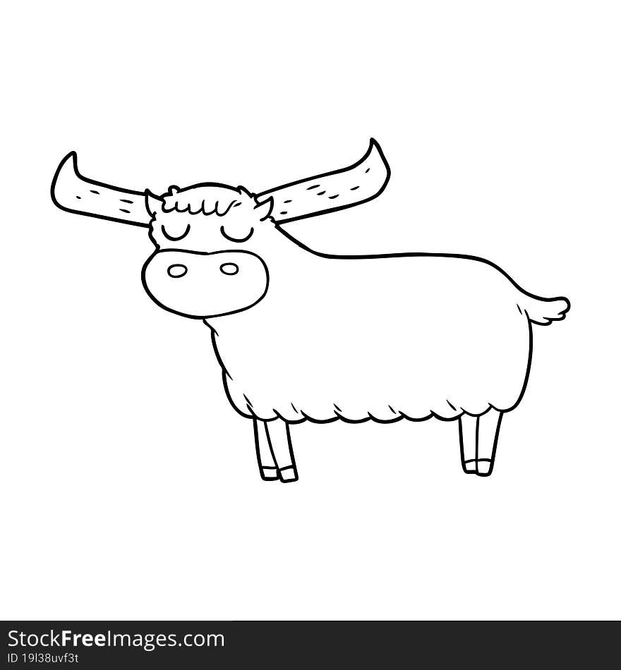 cartoon bull. cartoon bull