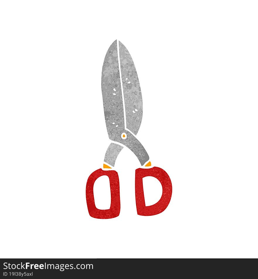 retro cartoon scissors