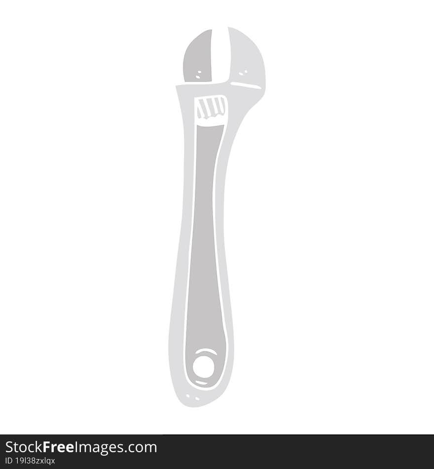 flat color style cartoon spanner