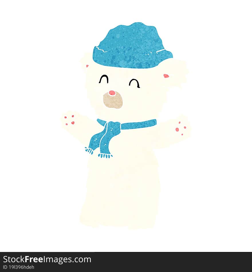 cartoon cute polar bear